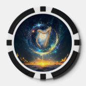 Hemelse Harp van de Maan Gebonden Hemel. Poker Chips (Voorkant)