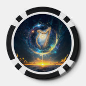 Hemelse Harp van de Maan Gebonden Hemel. Poker Chips (Achterkant)