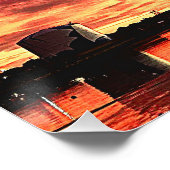 Hemelse haven. Volledige zonsondergang die het oog Perfect Poster (Hoek)