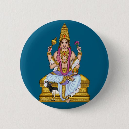 Hemelse Heer Chandra Knop Ronde Button 5,7 Cm (Voorkant)