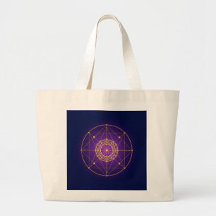 Hemelse Heilige Mandala – Mystieke Geometrie Grote Tote Bag