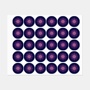 Hemelse Heilige Mandala – Mystieke Geometrie Labels