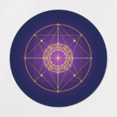Hemelse Heilige Mandala – Mystieke Geometrie Labels (Design 2)