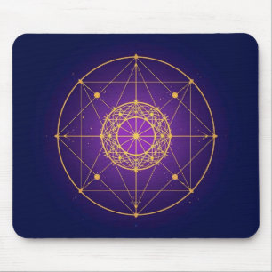 Hemelse Heilige Mandala – Mystieke Geometrie Muismat