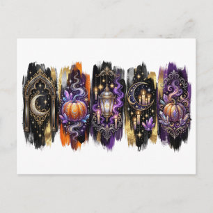 Hemelse heksendecoratie, Griezellige Halloween Briefkaart