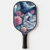 Hemelse Heksenroos Droomlandschap Pickleball Paddle (Achterkant)