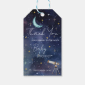 Hemelse hemel maan & sterren babyshower bedankt cadeaulabel (Voorkant)