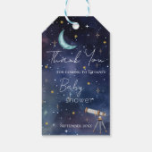 Hemelse hemel maan & sterren babyshower bedankt cadeaulabel (Achterkant)