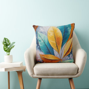 Hemelse Hemelbladeren Zonovergoten Abstracte kun Kussen