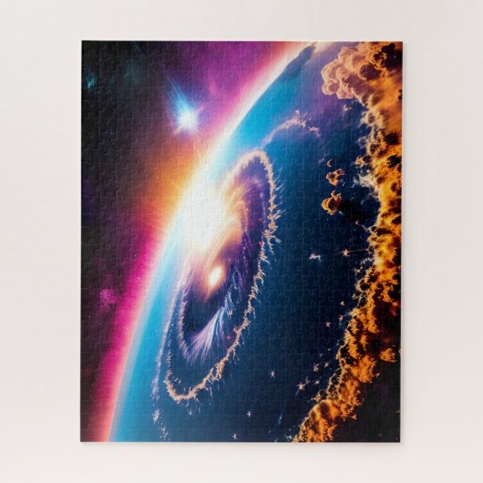 Hemelse hemels portretteren een kosmische kunst bu legpuzzel (Verticaal)
