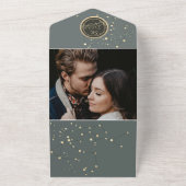 Hemelse hemelse bruiloft all in one uitnodiging (Buitenkant)