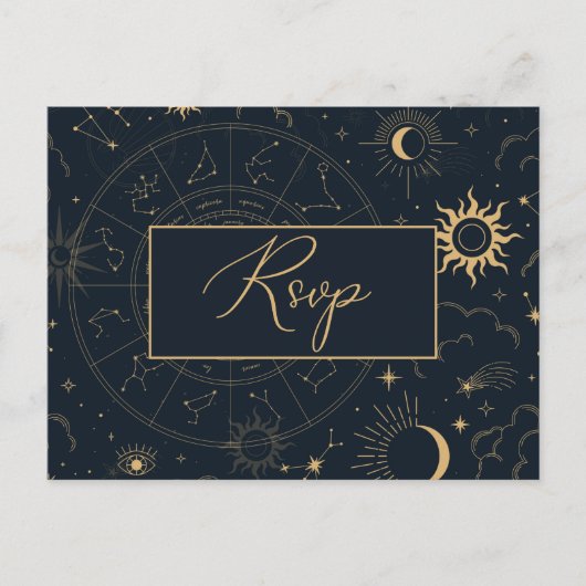 Hemelse herinnering RSVP Uitnodiging Briefkaart (Voorkant)