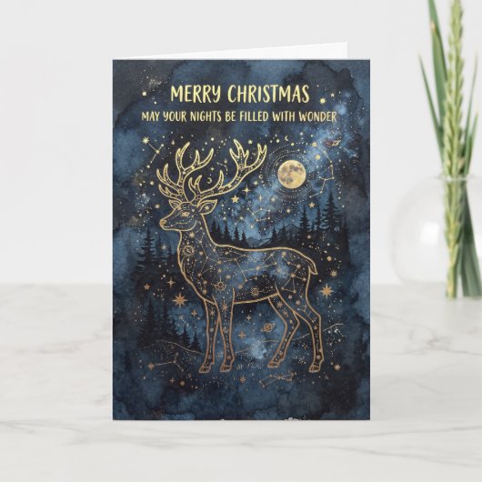 Hemelse herten Kerstkaart Kaart (Voorkant)