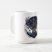 Hemelse Herten Maan & Ster Kunst Hert Koffiemok (Voorkant links)