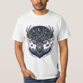 Hemelse Herten Maan & Ster Kunst Hert T-shirt