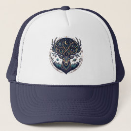 Hemelse Herten Maan & Ster Kunst Hert Trucker Pet