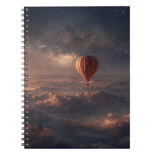 Hemelse Hete Luchtballon Sky Notitieboek (Voorkant)