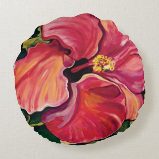 'Hemelse Hibiscus'...een elegant kunstmatig kussen (Achterkant)