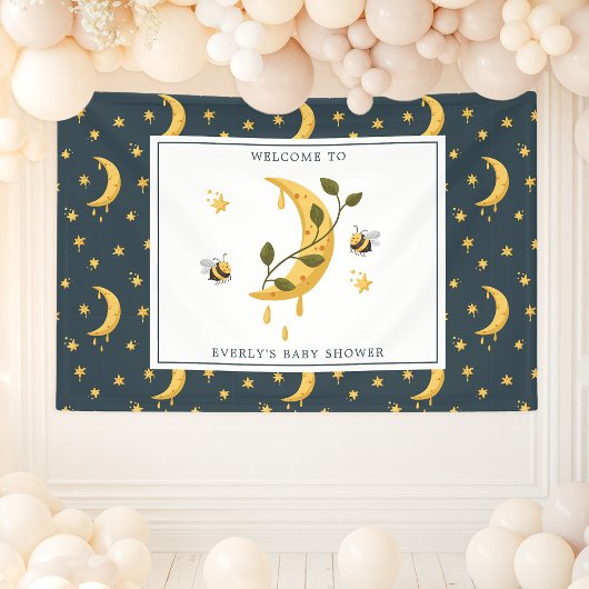Hemelse Hommelmanaar Honing Baby Shower Spandoek