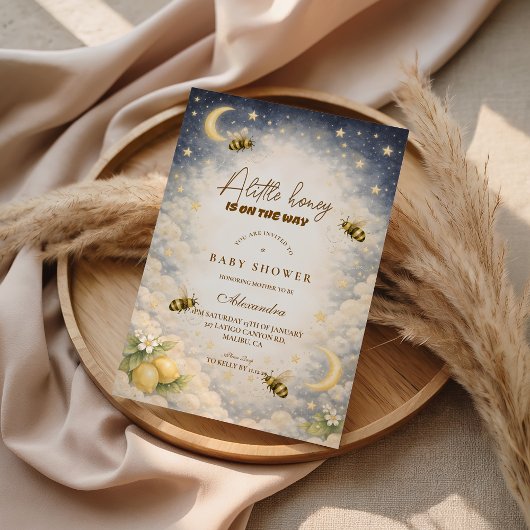 Hemelse Honing Bij Baby Shower Kaart