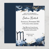 Hemelse Horoscoop Schorpioen Verjaardag Kaart (Voorkant / Achterkant)