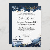 Hemelse Horoscoop Weegschaal Verjaardag Kaart (Voorkant / Achterkant)