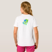 Hemelse Hula Hawaiiaanse bloemen T-shirt (Achterkant volledig)