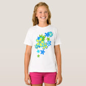 Hemelse Hula Hawaiiaanse bloemen T-shirt (Voorkant volledig)