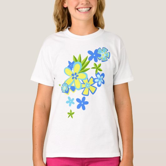 Hemelse Hula Hawaiiaanse bloemen T-shirt (Voorkant)