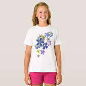 Hemelse Hula Hawaiiaanse bloemen T-shirt (Voorkant volledig)