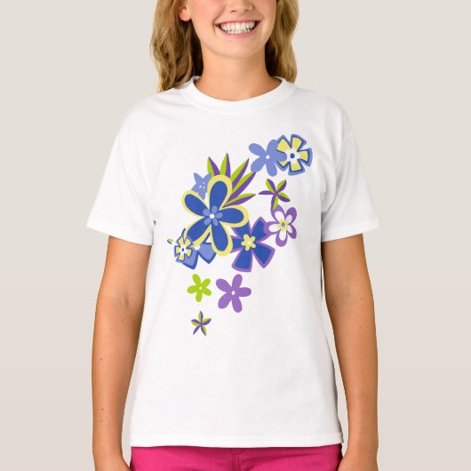 Hemelse Hula Hawaiiaanse bloemen T-shirt (Voorkant)