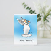 Hemelse Humor Angel Cartoon Gift! Briefkaart (Staand voorkant)