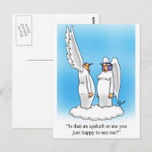 Hemelse Humor Angel Cartoon Gift! Briefkaart (Voorkant / Achterkant)