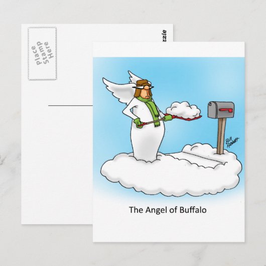 Hemelse Humor Angel Cartoon Gift! Briefkaart (Voorkant / Achterkant)