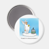 Hemelse Humor Angel Cartoon Gift! Magneet (Voorkant / Achterkant)