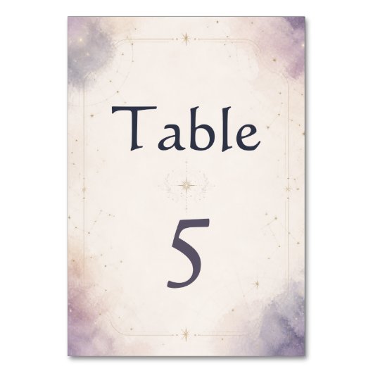 Hemelse Huwelijk Tafel Nummerkaart Kaart (Voorkant)