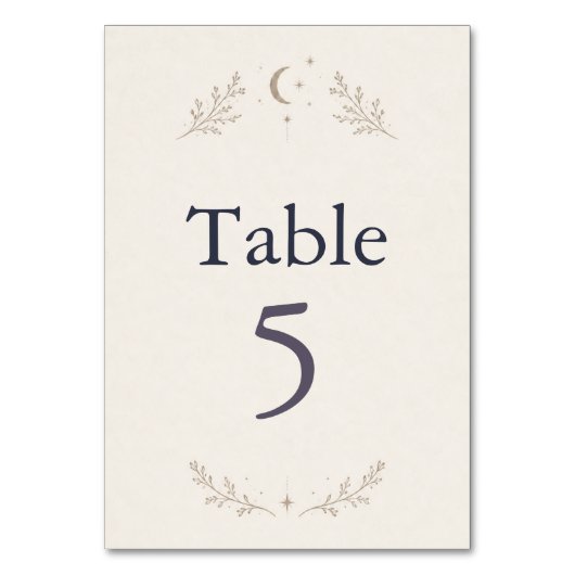 Hemelse Huwelijks Tafel Nummerkaart Kaart (Voorkant)