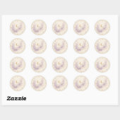 Hemelse Huwelijksenvelop-Zegellaksticker Ronde Sticker (Vel)