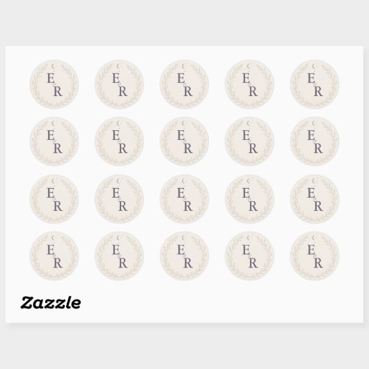 Hemelse Huwelijksenvelopzegelsticker Ronde Sticker (Vel)