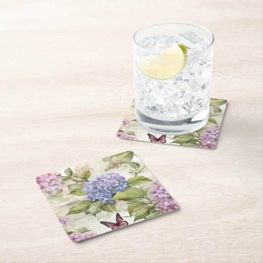 Hemelse Hydrangea Harmonie Kartonnen Onderzetters (Insitu)