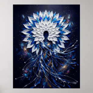 Hemelse Impasto Mandala Godin Poster