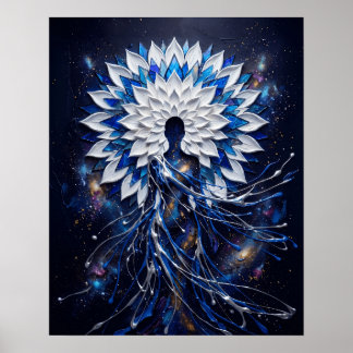 Hemelse Impasto Mandala Godin Poster