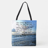 HEMELSE JEREMIA 29:11 ONTWERP VAN DE SCHRIFT TOTE BAG (Voorkant)