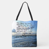 HEMELSE JEREMIA 29:11 ONTWERP VAN DE SCHRIFT TOTE BAG (Achterkant)