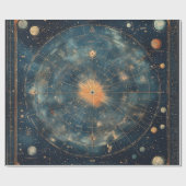  Hemelse Kaart met Dierenriem en Planetaire Cadeaupapier (Vlak)