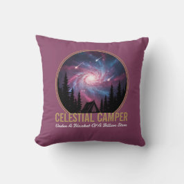 Hemelse Kampeerder Galaxy Nacht Scène Kussen