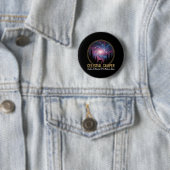 Hemelse Kampeerder Galaxy Nacht Scène Ronde Button 5,7 Cm (In situ)