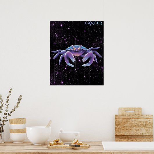 Hemelse Kanker – Astrologie Kunst Poster (Keuken)