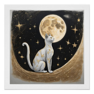 Hemelse kat cadeau voor kattenliefhebbers perfect poster