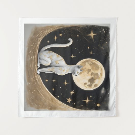 Hemelse kat cadeau voor kattenliefhebbers wandkleed (Voorkant (horizontaal))